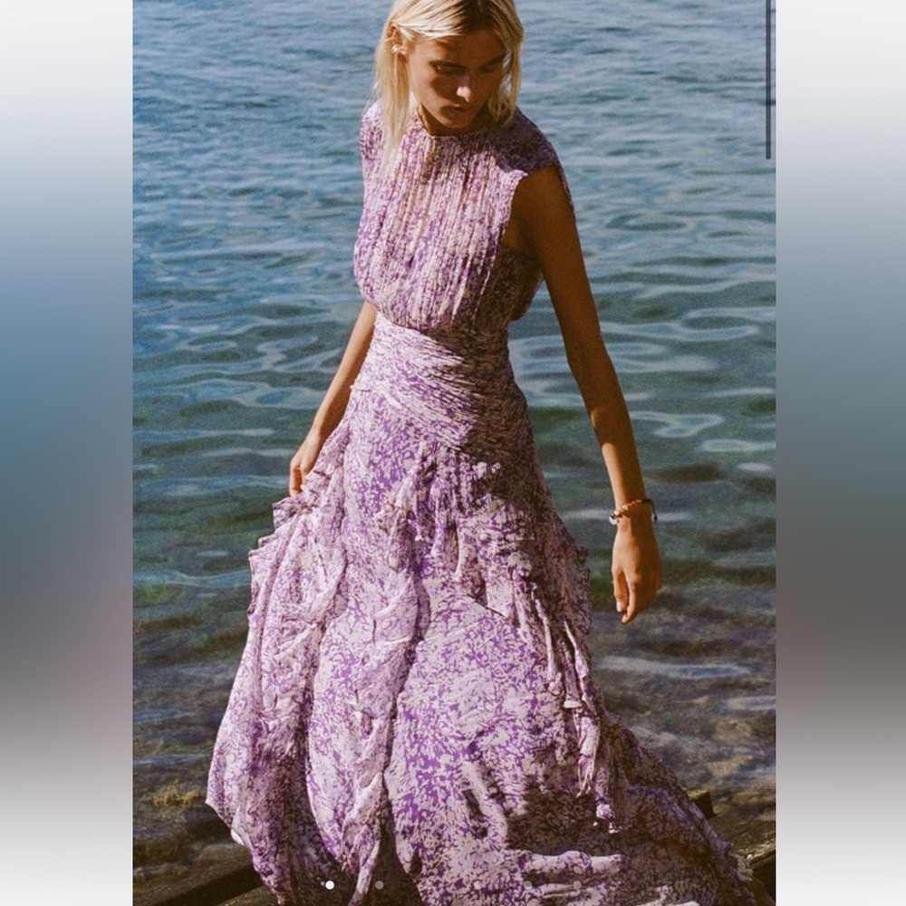 AURIER ROUND NECK SLEEVELESS MAXI DRESS - Purple - Shona Joy
